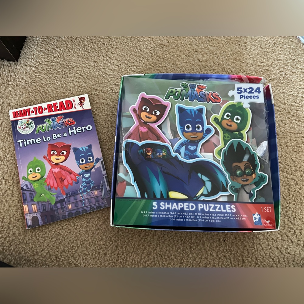 PJ Masks book and puzzles